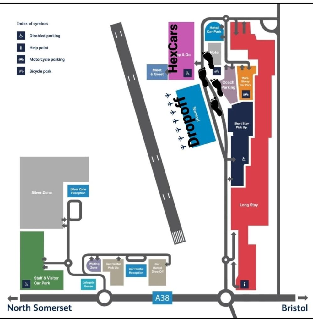 Taxi Transfer from Bristol Airport | Guided Map | Hex Cars