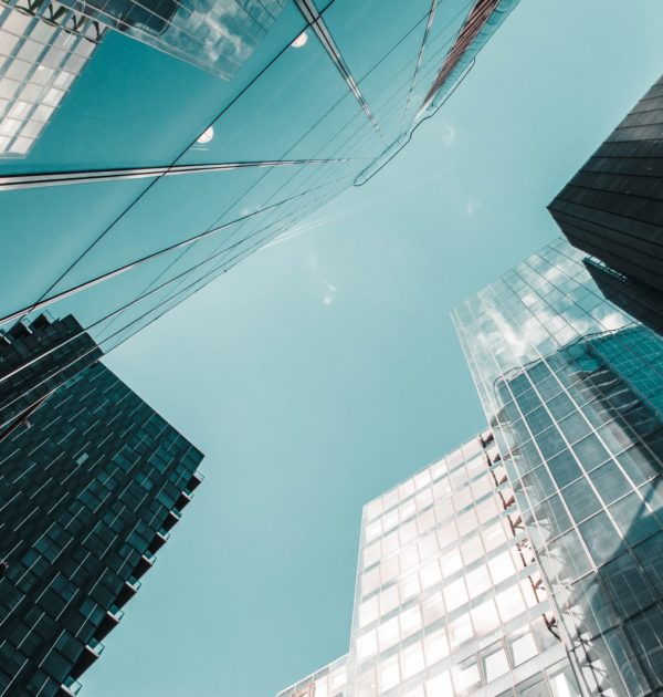 low-angle photograph of high-rise buildings